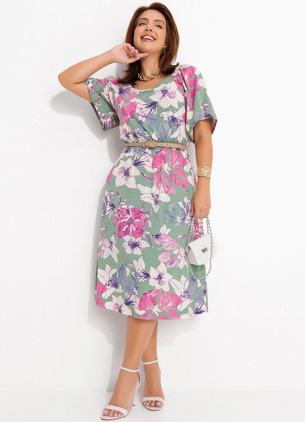 Quintess - Vestido Floral Artístico em Malha de Viscose 11