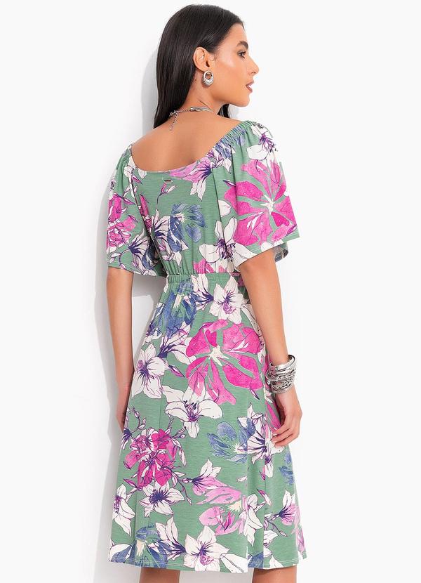 Quintess - Vestido Floral Artístico em Malha de Viscose 2