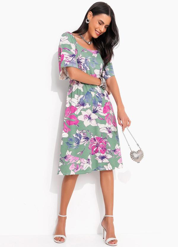 Quintess - Vestido Floral Artístico em Malha de Viscose 3