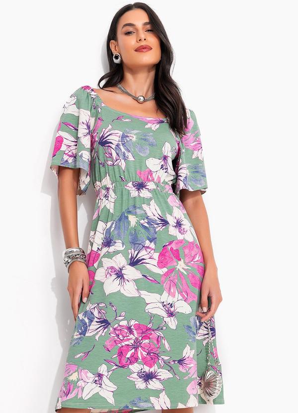 Quintess - Vestido Floral Artístico em Malha de Viscose 6