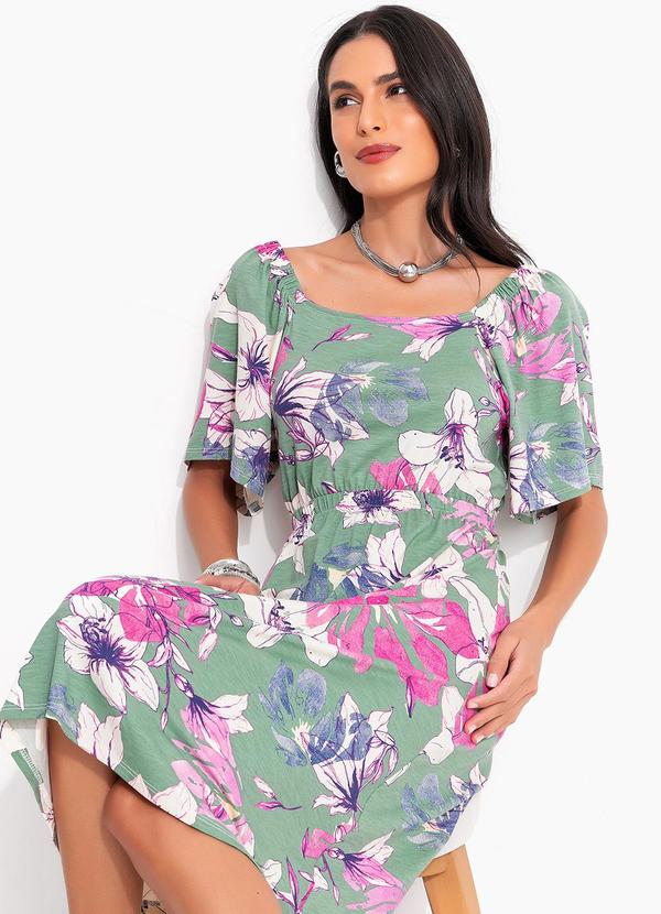 Quintess - Vestido Floral Artístico em Malha de Viscose 7