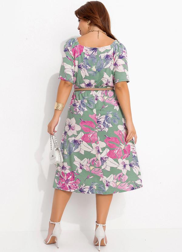 Quintess - Vestido Floral Artístico em Malha de Viscose 9