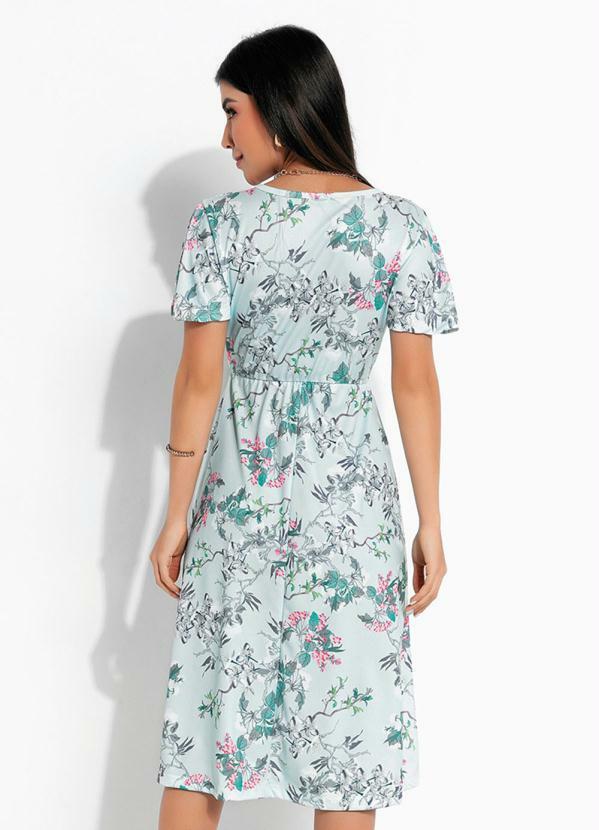 Rosalie - Vestido Floral Azul Transpassado 2