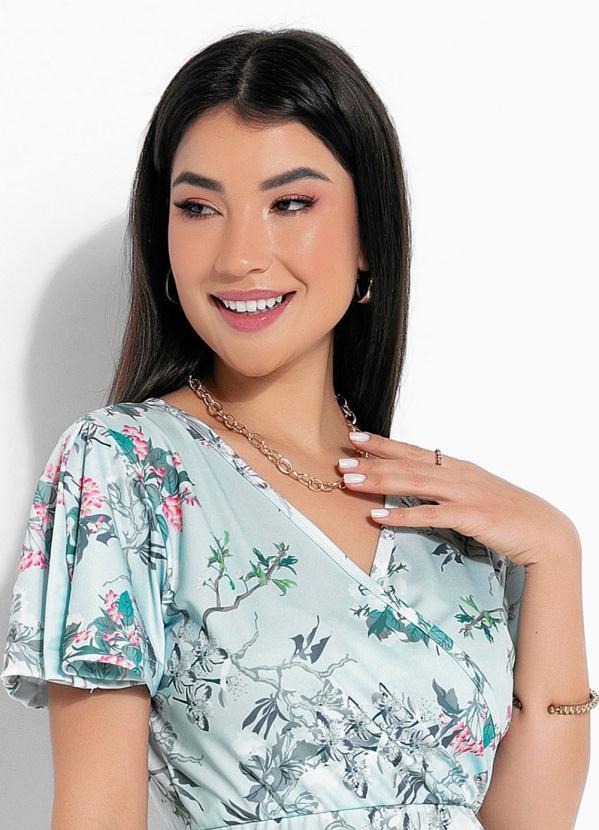 Rosalie - Vestido Floral Azul Transpassado 3