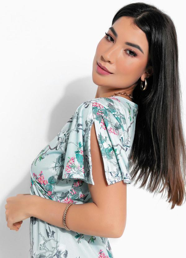 Rosalie - Vestido Floral Azul Transpassado 4