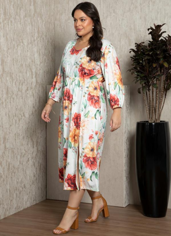 Quintess - Vestido Floral Branco com Amarração nas Costas 6