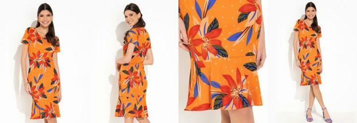 Vestido Floral com Babado