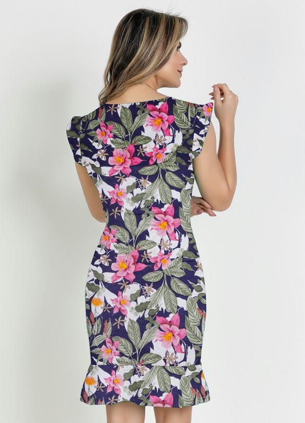 Rosalie - Vestido Floral com Babado Moda Evangélica 2