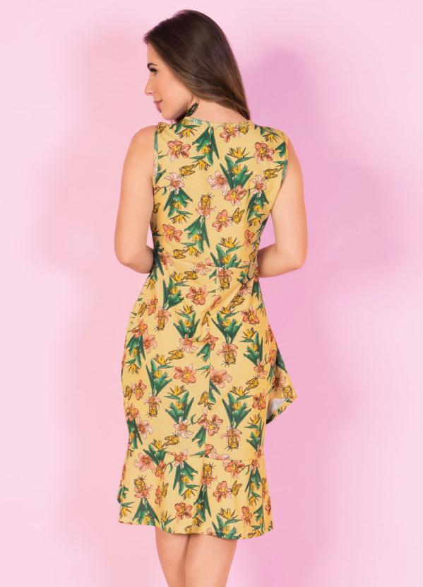 Moda Pop - Vestido Floral com Babado na Barra 2