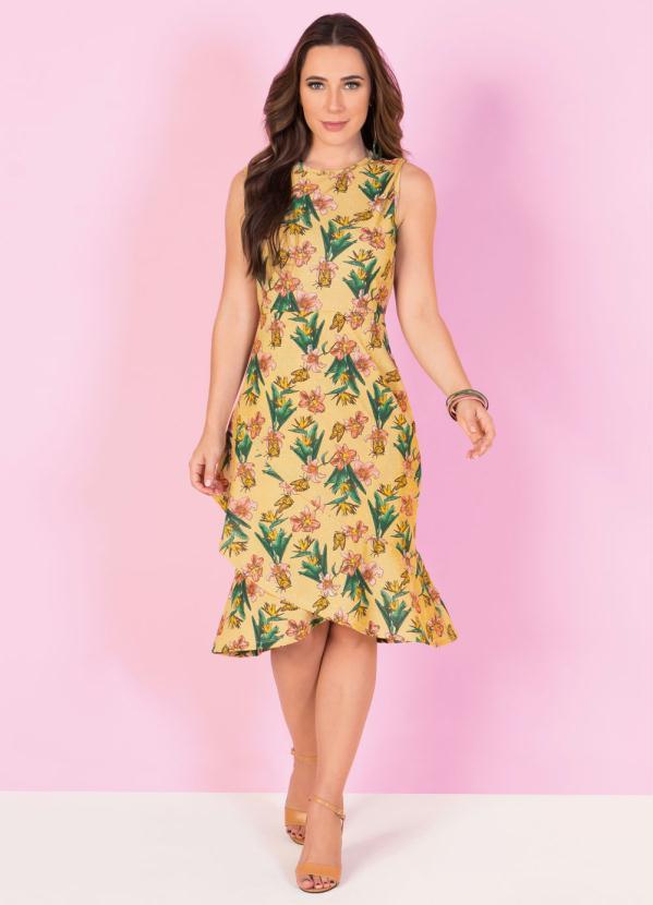Moda Pop - Vestido Floral com Babado na Barra 3
