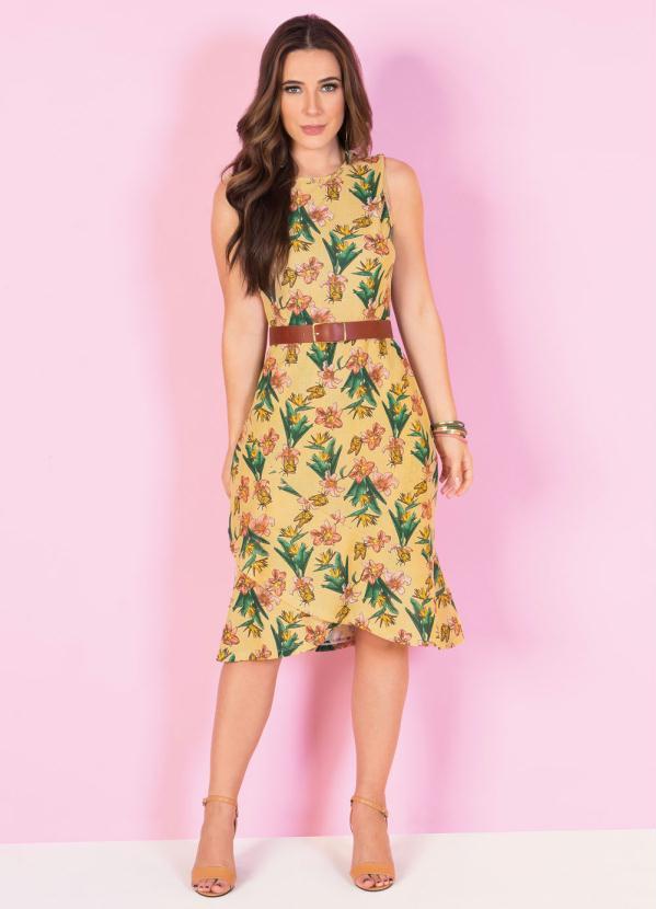 Moda Pop - Vestido Floral com Babado na Barra 5