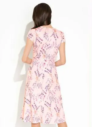 Rosalie - Vestido Floral com Decote Vazado - ROSALIE