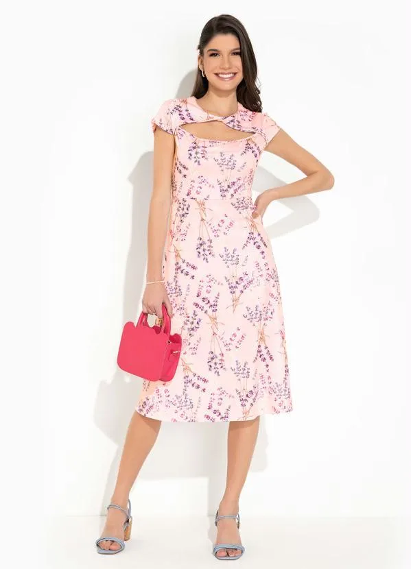 Rosalie - Vestido Floral com Decote Vazado 4