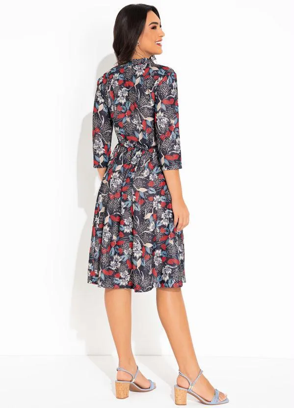 Rosalie - Vestido Floral com Gola Laço 4