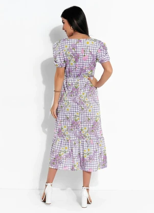 Rosalie - Vestido Floral com Manga Bufante - ROSALIE