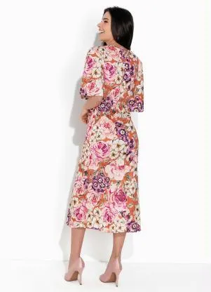 Rosalie - Vestido Floral com Manga - ROSALIE