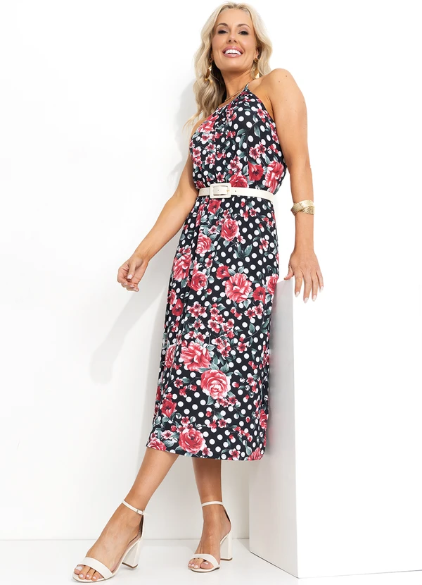 Moda Pop - Vestido Floral e Poá em Poliflex 3