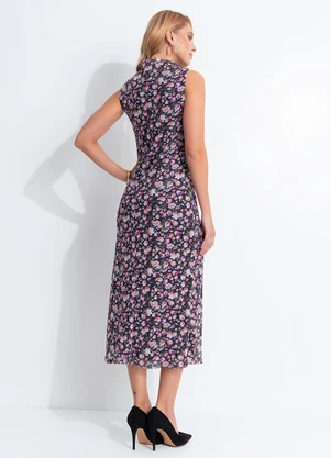 Quintess - Vestido Floral em Tule - QUINTESS