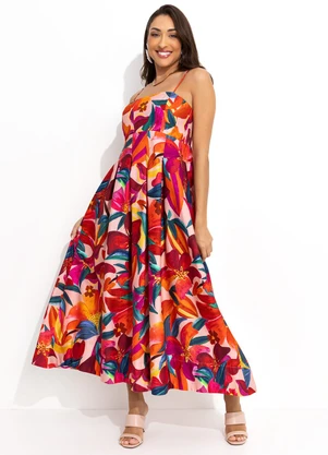 Farm - Vestido Floral Erika Rosa - FARM