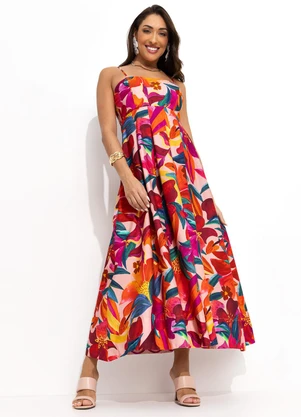 Farm - Vestido Floral Erika Rosa - FARM