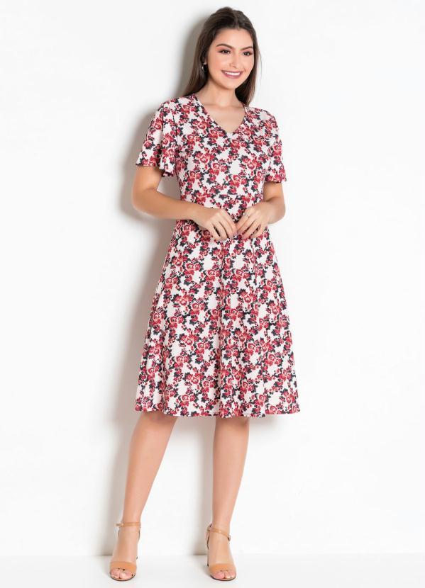 Rosalie - Vestido Floral Evasê Moda Evangélica 3