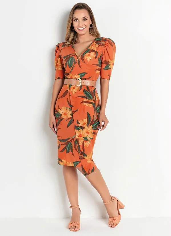 Rosalie - Vestido Floral Ferrugem 4