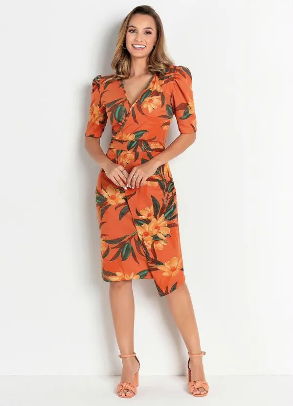 Rosalie - Vestido Floral Ferrugem 6