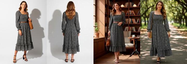 Vestido Floral Liberty em Tecido de Poli�ster