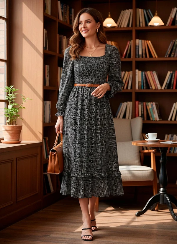 Quintess - Vestido  Floral Liberty em Tecido de Poliéster 3