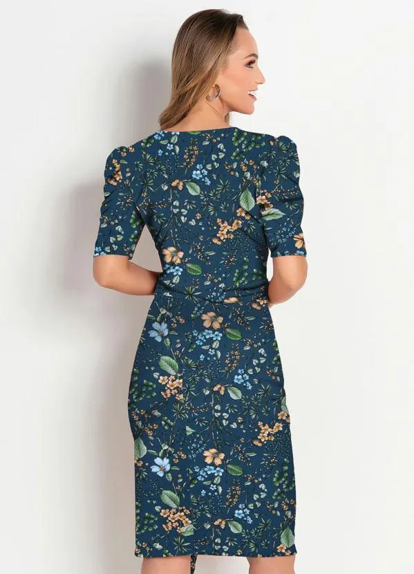 Rosalie - Vestido Floral Marinho 2