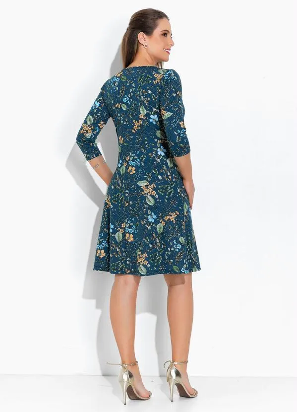 Rosalie - Vestido Floral Marinho Princesa 5