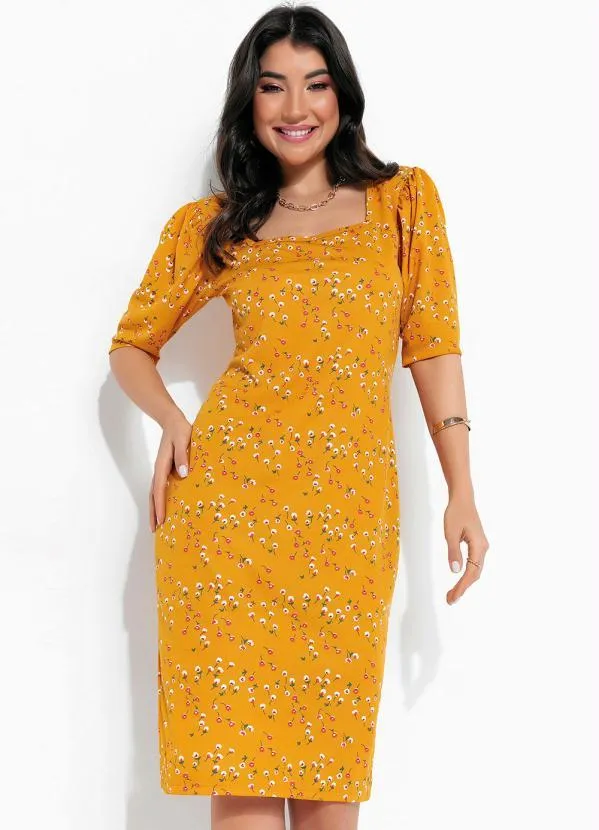 Vestido Floral Mini Tubinho Rosalie