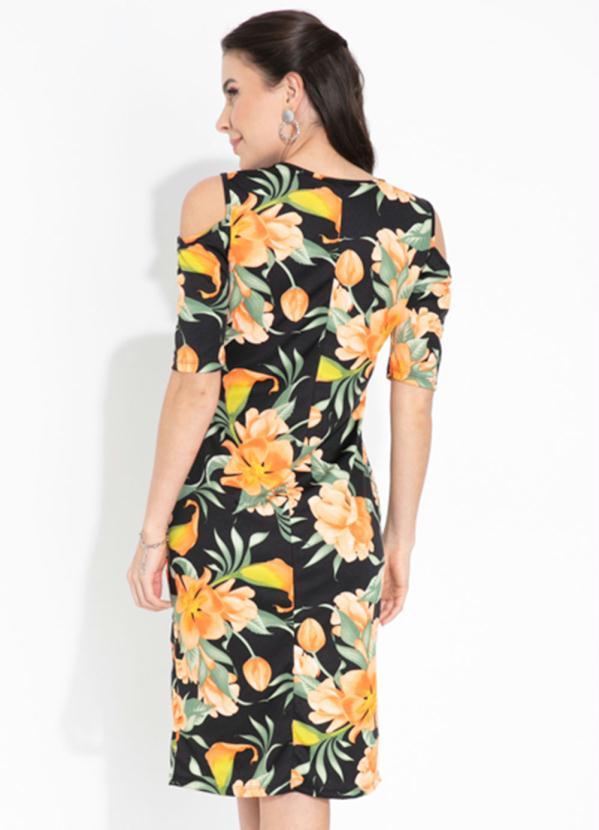 Outlet - Vestido Floral Ombros Vazados 2