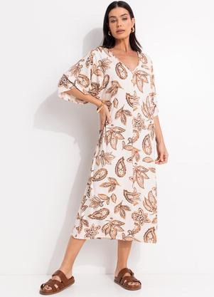 Vestido (Floral Paisley) em Malha de Viscose