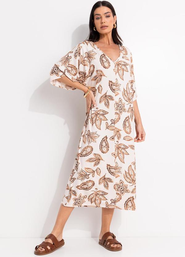 Vestido (Floral Paisley) em Malha de Viscose
