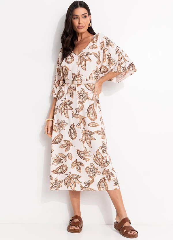 Quintess - Vestido Floral Paisley em Malha de Viscose 3