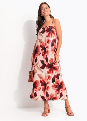 Vestido (Floral Pincelado) em Malha Fria