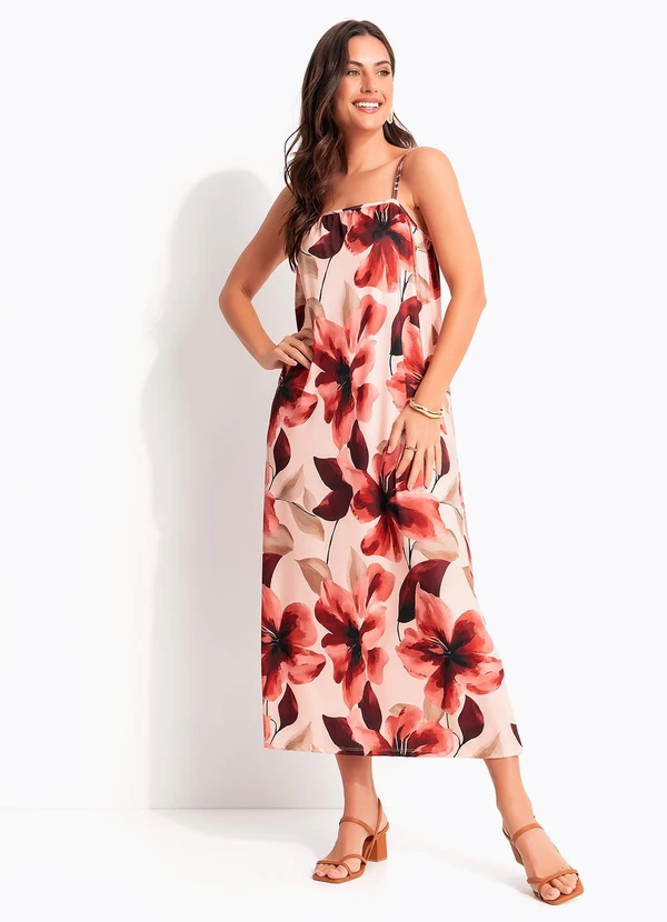 Quintess - Vestido Floral Pincelado em Malha Fria 2