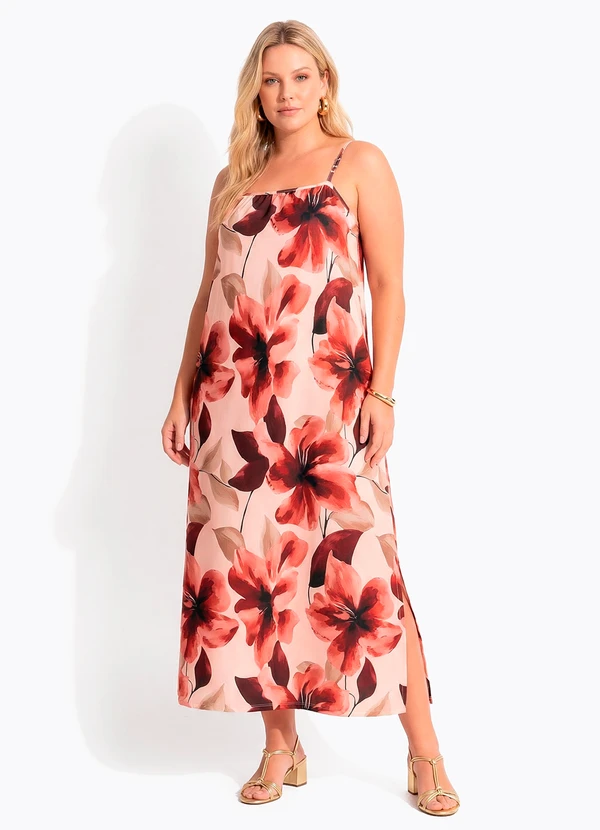 Quintess - Vestido Floral Pincelado em Malha Fria 8