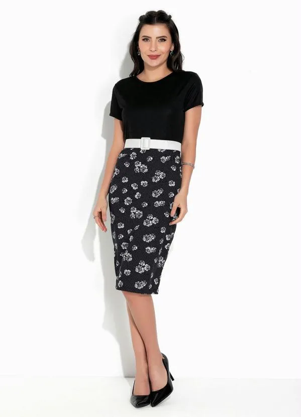 Rosalie - Vestido Floral Preto com Manga 4