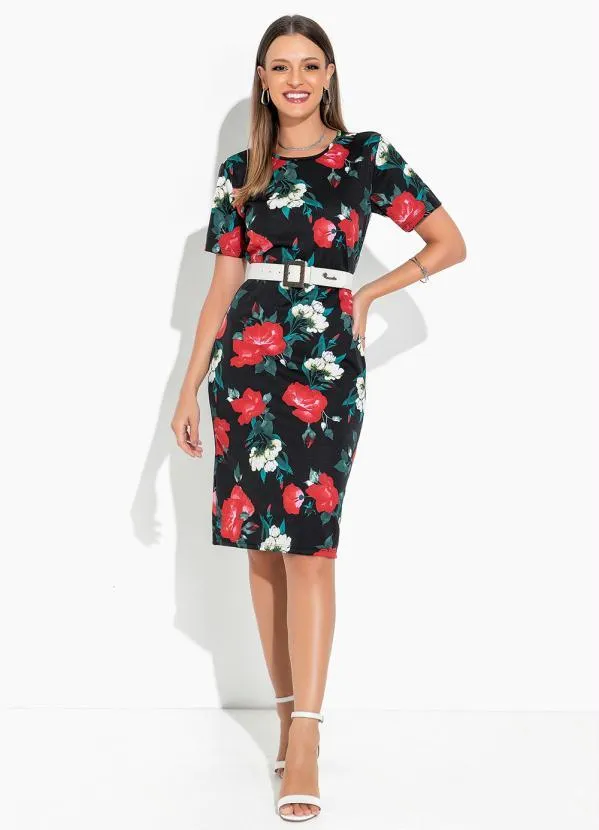 Rosalie - Vestido Floral Preto com Manga 3