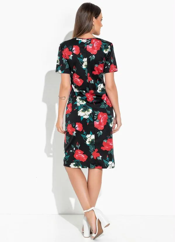 Rosalie - Vestido Floral Preto com Manga 4