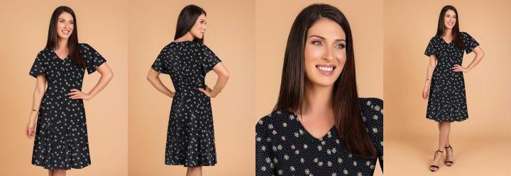 Vestido Floral Preto Evas