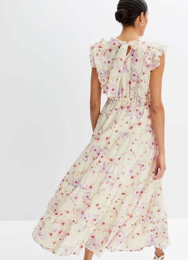 bonprix - Vestido Floral Romântico em Crepe Plano 2