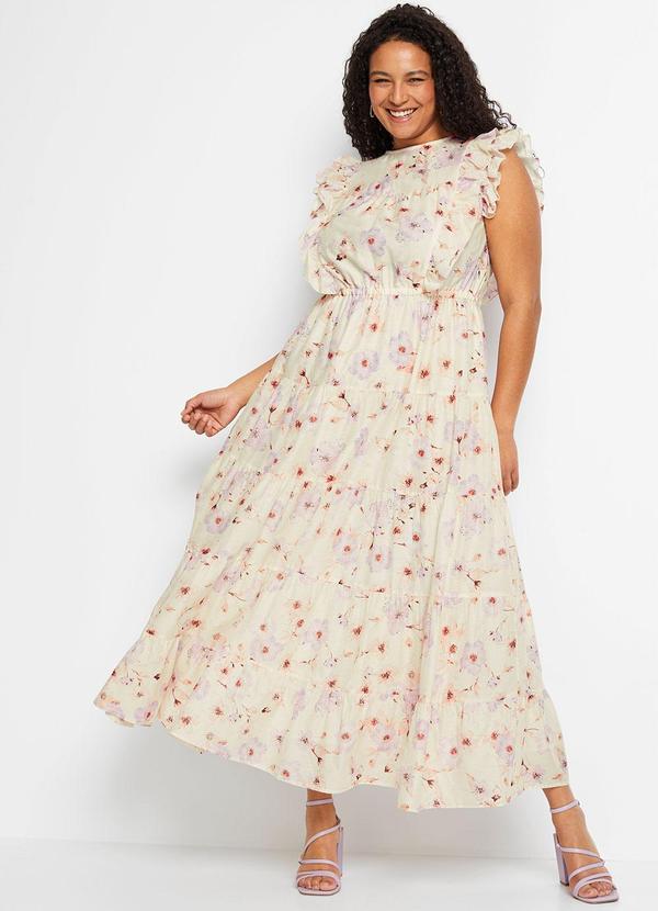 bonprix - Vestido Floral Romântico em Crepe Plano 4