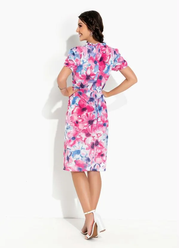 Rosalie - Vestido Floral Rosa com Gola 5