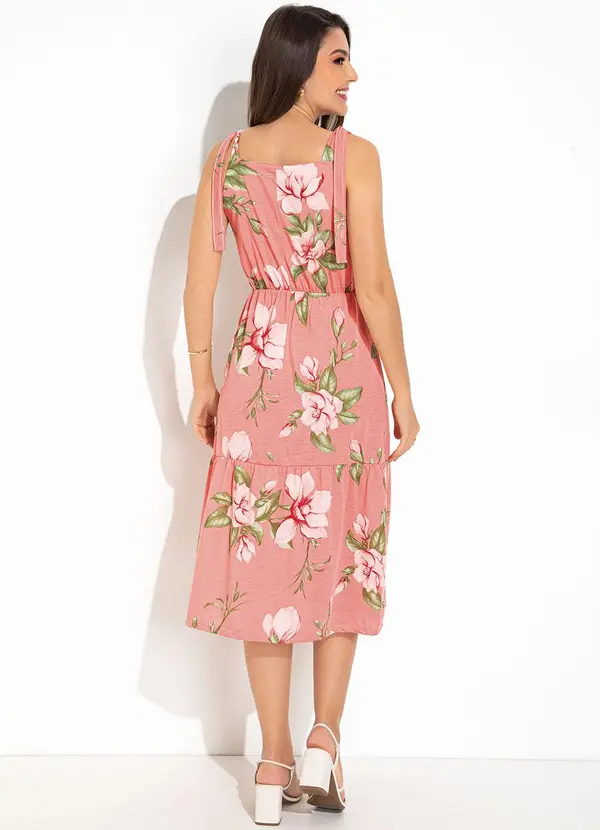 Rosalie - Vestido Floral Rosa em Malha 4