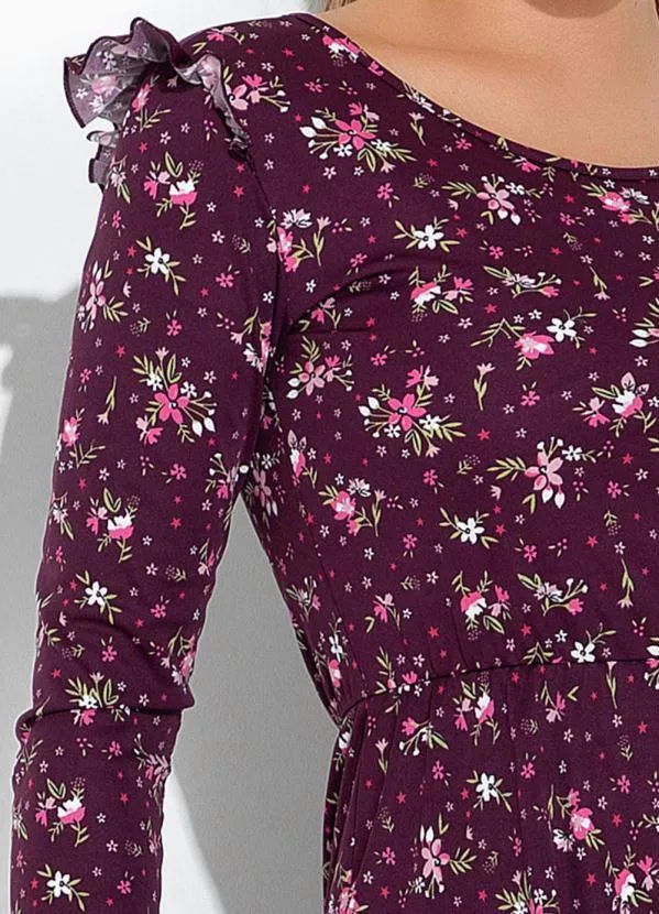 Rosalie - Vestido Floral Roxo 3
