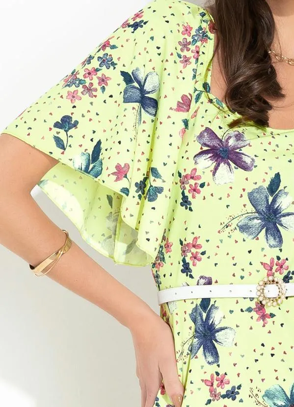 Rosalie - Vestido Floral Verde com Mangas 3