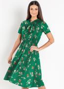 Vestido (floral verde) em malha